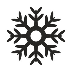 Hand drawn snowflakes christmas illustration on white background