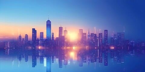 Fototapeta premium Futuristic Cityscape with Innovative Skyscrapers and Advanced Technology Sleek and Modern Architectural View