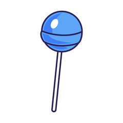 Lollipop Candy Cartoon Icon Illustration on white