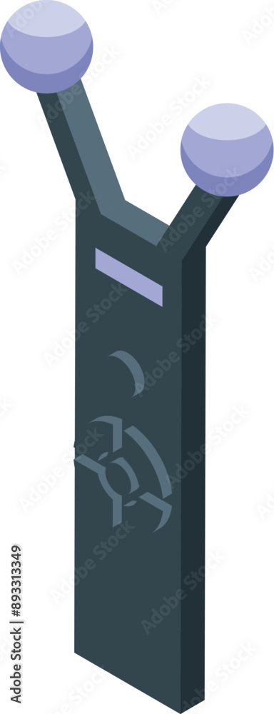 Poster futuristic remote control with sensors detecting signals, innovative technology for remote access an