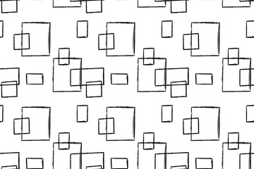 Geometric seamless pattern. Hand drawn vector  brush strokes. 