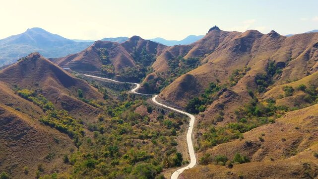 Aerial view of Golo Mori in Komodo National Park, West Manggarai Regency, Flores, East Nusa Tenggara, Indonesia