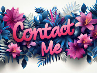 Obraz premium Contact me text illustration