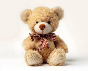 Obraz premium toy teddy isolated on white background