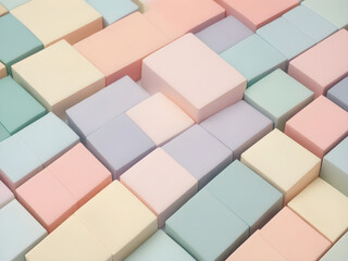 Pastel color blocks with soft edges