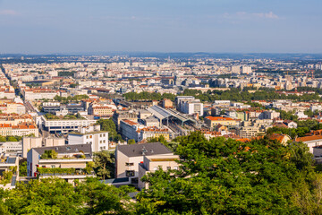 Fototapeta premium Vue sur Lyon depuis Saint-Just