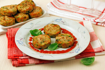 Vegetable fritters.