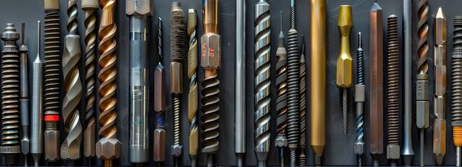 Assorted Drill Bits on Display
