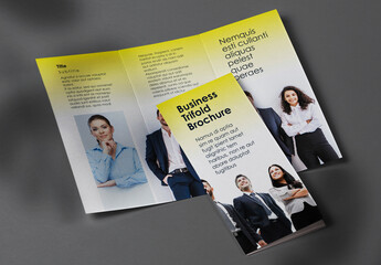 Colorful Geometric and Abstract Tri-Fold Brochure Layout