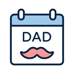 Happy father day calendar vector design, ready to use icon