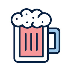 Alcohol drink, beer mug vector design