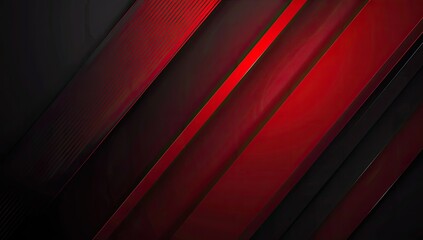 Obraz premium Modern Red and Black Diagonal Stripes
