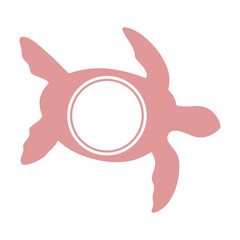 A pink and gray text that says 