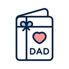 Card inside letter envelope showing concept icon of greeting card