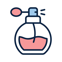 A scalable icon of perfume bottle, unique vector of fragrance bottle