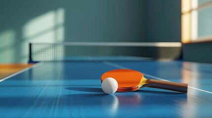 Gaming duo: racket and ball, ready for a fast and exciting match.