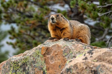 Yellow-bellied Marmot taken in central Colorado