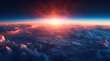 Naklejka premium The structure of the earth's atmosphere.