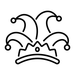 A carnival hat icon in line style