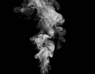 Obraz premium Smoke isolated on black background; ( darkness concept and overlay)