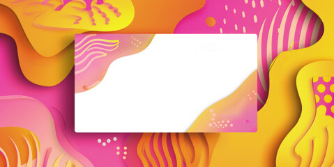 Obraz premium Geometric curves shape summer background vector design. 