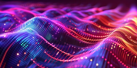 Abstract Colorful neon technology background