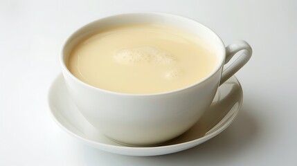 Beverage Cha Nom Yen Asia Thailand creamy milk tea white background