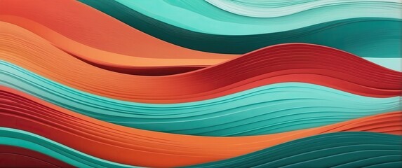 An abstract composition featuring wavy lines in vibrant colors, evoking creativity and modern aesthetics for art and decor.