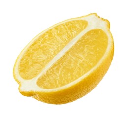 Half of lemon isolated on white background