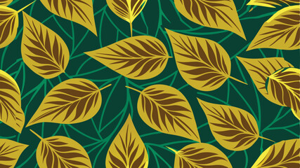 leaves Elegant seamless pattern. leaves seamless pattern background vector