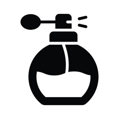 A scalable icon of perfume bottle, unique vector of fragrance bottle