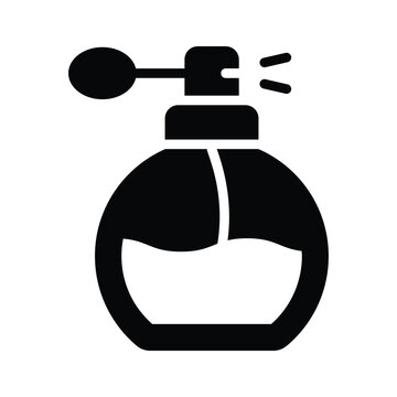 black perfume bottle spraying fragrance clip art preview