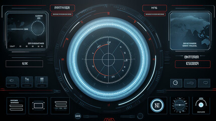 Modern HUD Interface with Display Elements