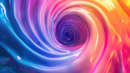 Fototapeta premium Colorful, abstract, swirl 3D background, vibrant, fluid, illusion