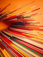 ‭ Abstract kinetic art background, moving lines and shapes with vibrant colors creating a‬
‭ sense of motion, dynamic and captivating‬