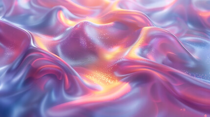 Fototapeta premium Abstract digital art with colorful, smooth waves and glowing highlights in shades of pink, purple, and blue.