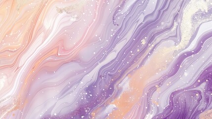 Soft summer wallpaper featuring lavender and peach with marbled textures and glitter
