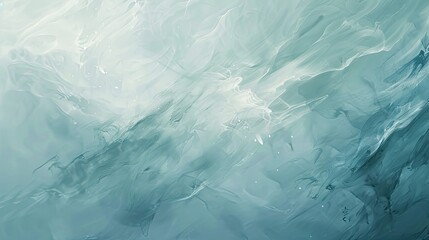 Obraz premium Soft blue gray and green background with liquid-like textures and light spots