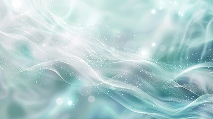 Fototapeta premium Calm background in blue gray and green with blurred light spots