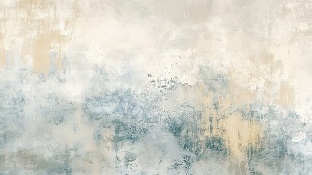 Fototapeta Minimalist wallpaper with beige blue and white brush strokes soft backdrop