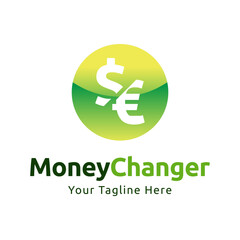 Money Changer Logo Template Design Vector