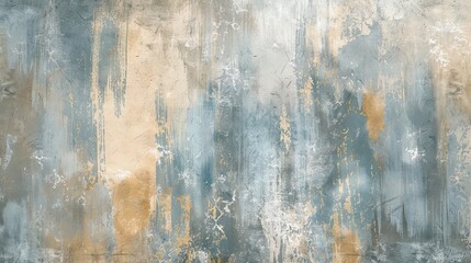 Obraz premium Sophisticated background with muted azure ochre and dreamy waterfalls