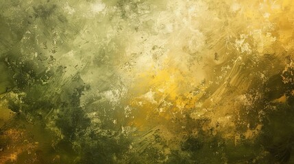 Obraz premium Background with sweeping brush strokes in mustard and moss and forest floor