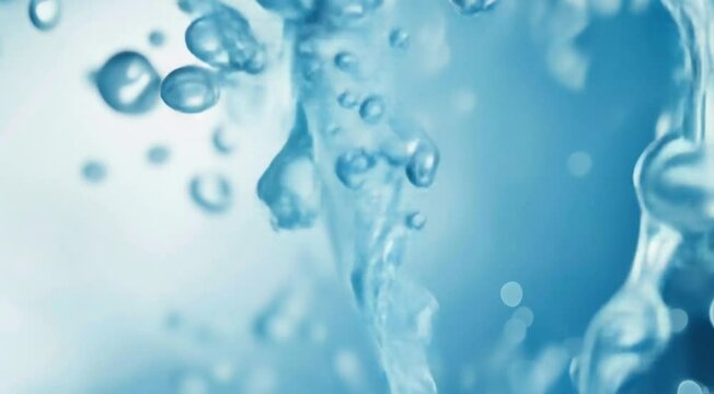 Air bubbles in hydrogel, moisturizing and oxygenation concept