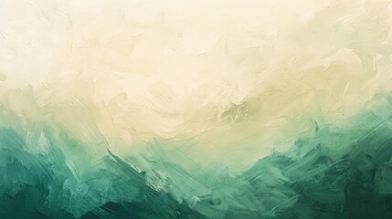 Background with fluid strokes in emerald and taupe rolling hills radiant light