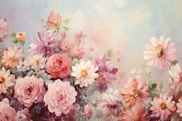 Flowers painting art backgrounds