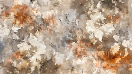 Naklejka premium Warm muted hues with layered strokes floral textures and radiant light effects in wallpaper