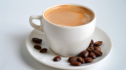 Fototapeta premium Beverage Coffee America Colombia aromatic Colombian coffee Coffea arabica white background