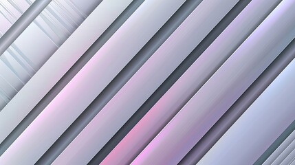 Obraz premium Silver background with diagonal pastel stripes creating a sleek and modern wallpaper