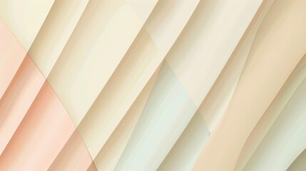 Obraz premium Cream background with pastel diagonal stripes creating a light and elegant wallpaper